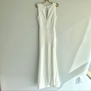 Backless white prom or wedding dress ✨